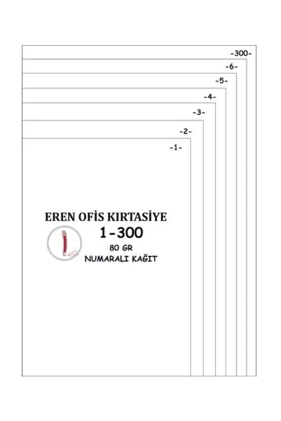 A1 Etiket Navigatör Kağıt Ile A4 Numaralı Kağıt 1-350 / 80 Gr ürün görseli 1