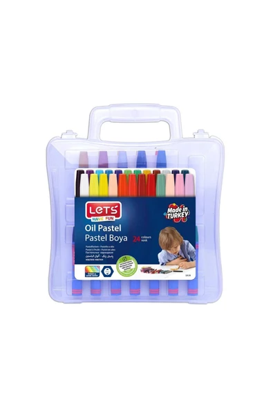 Lets 24 Lü Çantalı Pastel Boya Lk-24 ürün görseli 1