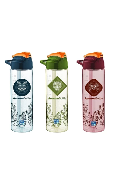 Gıpta Amazon Tritan Pipetli Matara (suluk) 630cc Karışık Renk K7501 ürün görseli 1