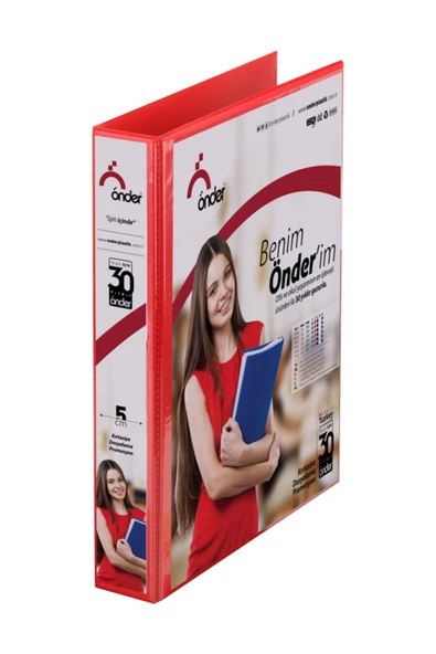 Önder Pvc A4 Firma Klasörü (sunum Klasörü) - 3 Cm - 2d Mekanizmalı Kırmızı ürün görseli 1