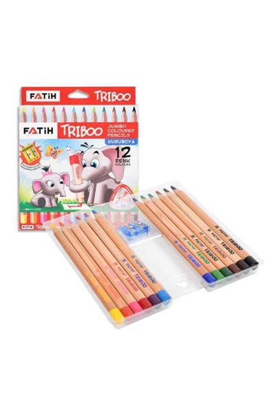 Fatih Triboo Jumbo Natural 12 Li Kuru Boya ürün görseli 1