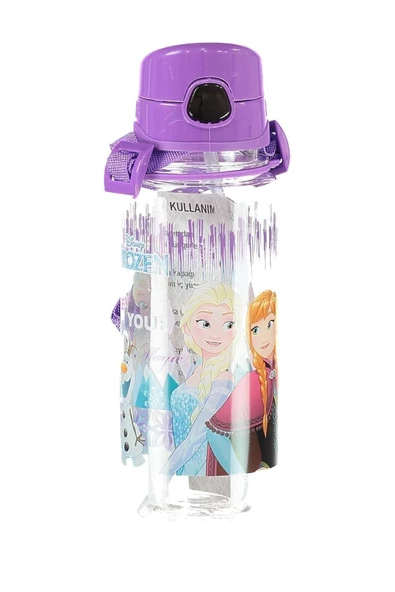 Frozen Şeffaf Pipetli Matara Pipet Ağızlık  Kilitli Kapak ürün görseli 1