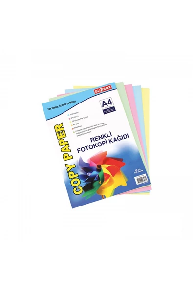 Faber Castell Globox 100'lü Karışık Renkli Fotokopi Kağıdı ürün görseli 1