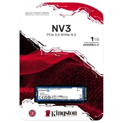 Kingston 1TB NVMe PCIe 4.0 m.2 6000-4000 MB/s SNV3S/1000G SSD Disk ürün görseli 1