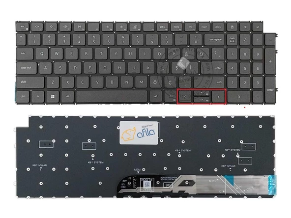 Dell Vostro P106F Notebook Klavyesi (Siyah TR) - Resim 2