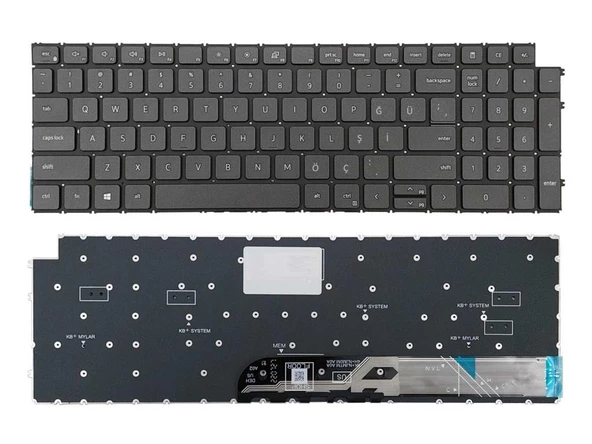 Dell Vostro 3510, 3520, 5510, 5515 Notebook Klavye - Tuş Takımı, Siyah - TR / KL1120 ürün görseli 1