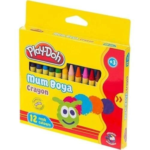 Play Doh 12 Renk Crayon Mum Boya Silinebilir ürün görseli 1