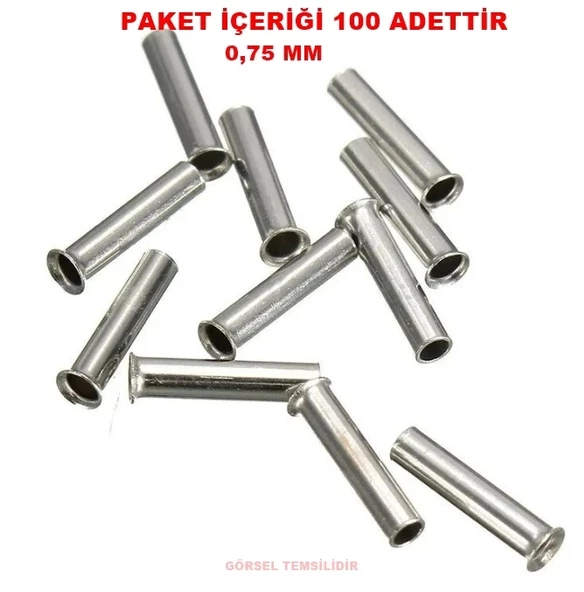 GWEST İzolesiz Kablo Yüksüğü 0.75mm e 10mm  (1000 Li Pk.) ürün görseli 1