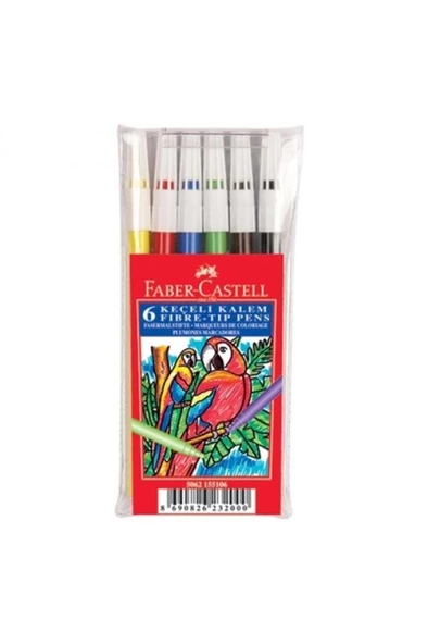 Faber Castell Keçeli Kalem Yıkanabilir 6'Lı 5067155106000 ürün görseli 1