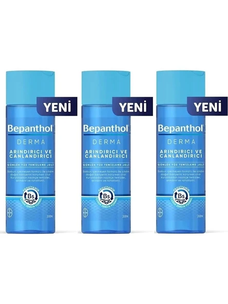 Bepanthol Derma Arındırıcı ve Canlandırıcı Yüz Temizleme Jeli 200 ml 3 Adet ürün görseli 1