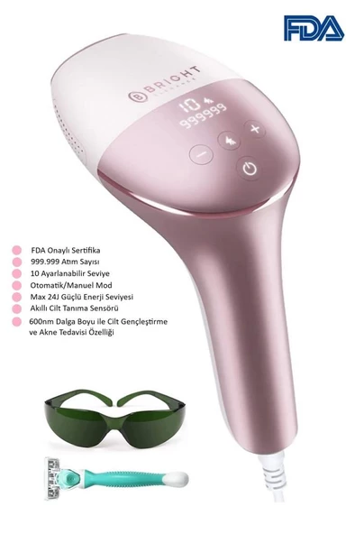 Bright Elegance BE-9020 IPL Lazer Epilasyon 999.999 Atım Manuel/Otomatik Mod Cilt Sensörlü 10 Kademe Ağrısız Lazer ürün görseli 1