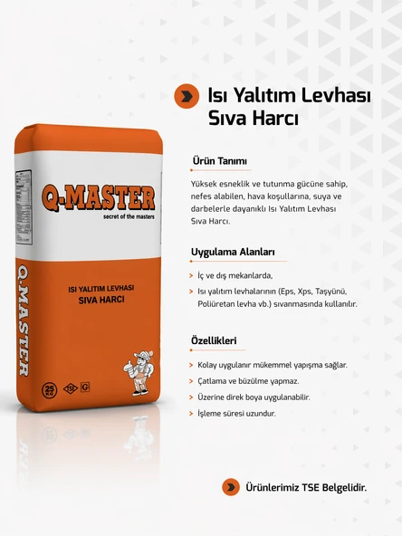 Q-master Isı Yalıtım Levhası Sıva Harcı - Resim 2
