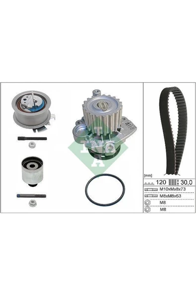 INA 530020133 Trıger Eksantrık Gergı Setı Golf Iv V Bora Jetta Iıı Passat Caddy Iıı Touareg Transporter T5 / A3 A ürün görseli 1