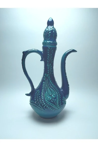 El Dekoru Özel Seri Ibrik Turkuaz 30 Cm ürün görseli 1