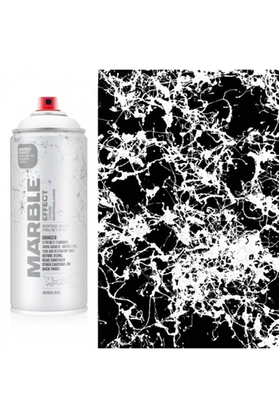 : Marble Effect Sprey Boya : 400 Ml : White Em 9100 ürün görseli 1