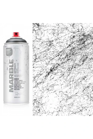 : Marble Effect Sprey Boya : 400 Ml : Black Em 9000 - Resim 2