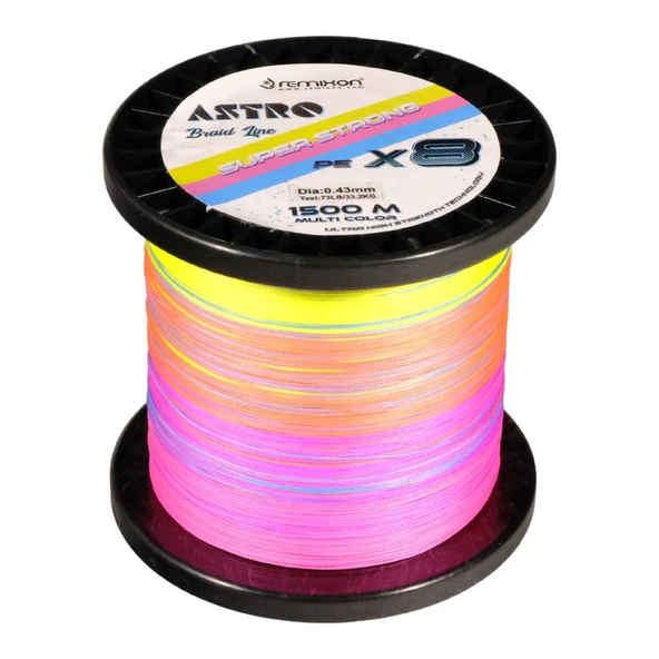 Remixon Astro 8B Multicolor 1500m İp Misina Kalınlık (mm) : 0,25mm ürün görseli 1