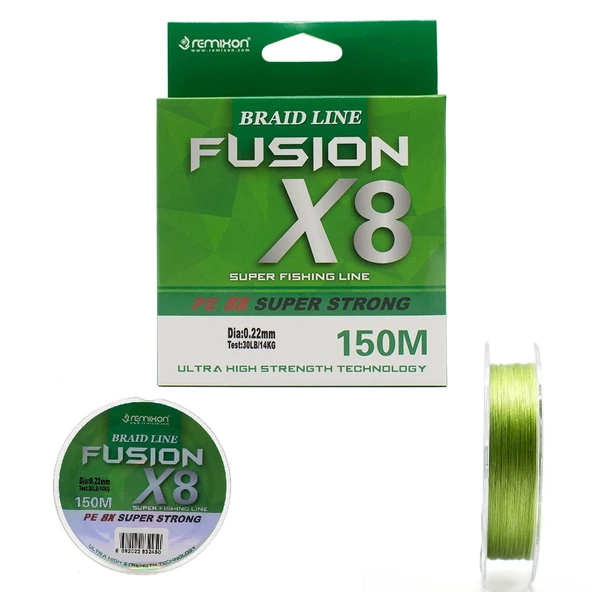 Remixon Fusion 8B Green 150m İp Misina Kalınlık (mm) : 0,18mm ürün görseli 1