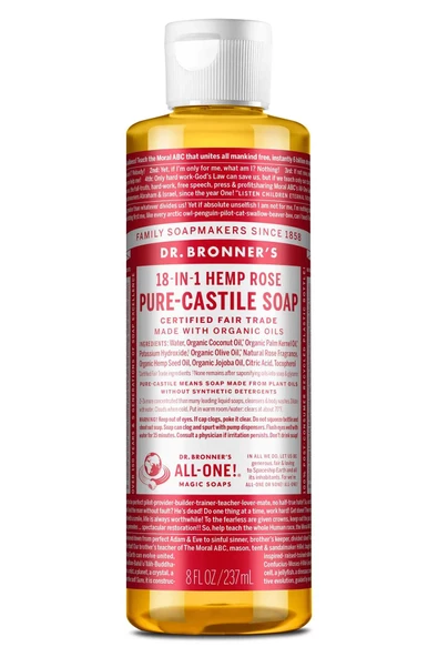 Dr.Bronner's Çok Amaçlı Sıvı Sabun Gül Kokulu 237ML ürün görseli 1