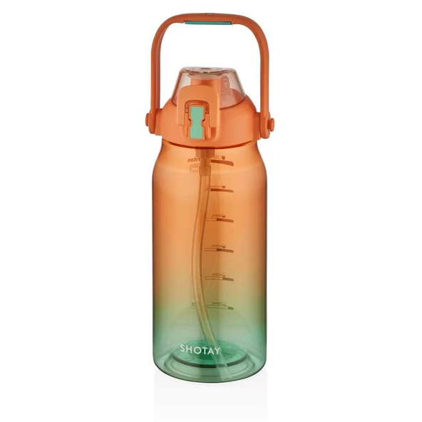 Shotay Gradient Su Matarası Tritan Turuncu 1500Ml ürün görseli 1