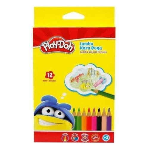 Play Doh Kuru Boya 12 Renk Üçgen Jumbo Woodfree ürün görseli 1