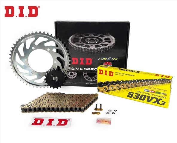 Did-Jt 1998-2006 Suzuki GSX 600 F Uyumlu Zincir Dişli Set Gold (Sarı) Renk ürün görseli 1