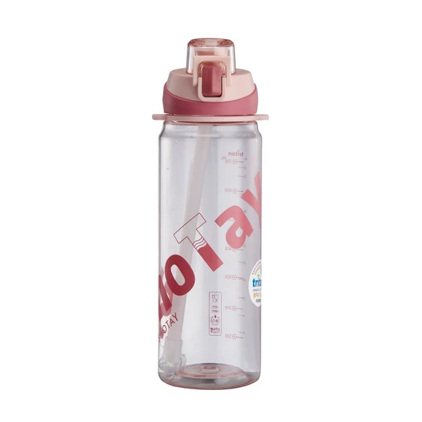 Shotay Handle Matara Tritan Pembe 900Ml ürün görseli 1