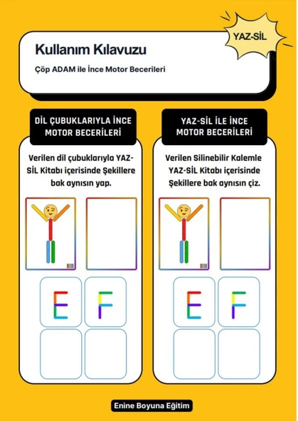 Çöp ADAM İnce Motor Becerileri Kitabı - Resim 6