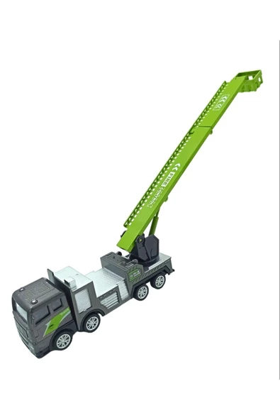 Oyuncak Metal İtfaiye Ev Eşya Kurtarma Vinç Sürtmeli Özellikli Vinç Kısmı 360 Derece Hareketli 17cm. ürün görseli 1