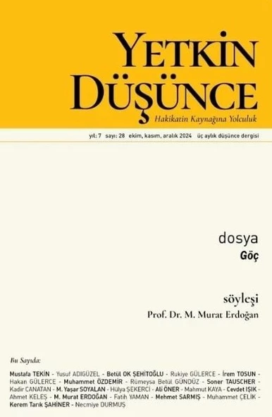 Yetkin Düşünce Dergi 28.Sayı Ekim-Kasım-Aralık 2024 ürün görseli 1