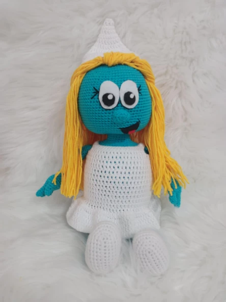 Tatlı Şirine Bebek Amigurumi Organik Oyuncak ürün görseli 1