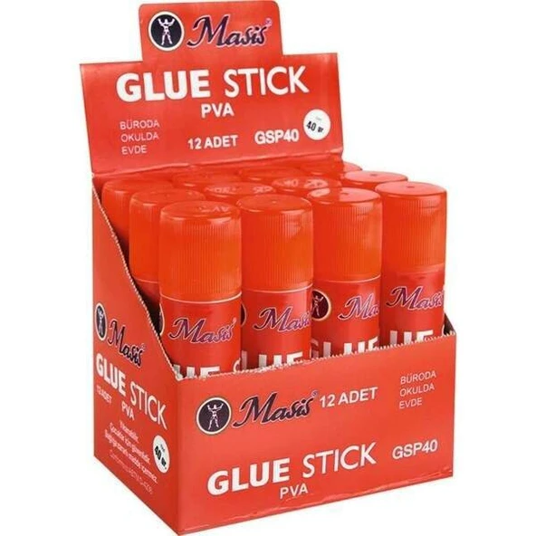 Masis Stick Yapıştırıcı 40 Gr 12 Adetlik Kutu ürün görseli 1