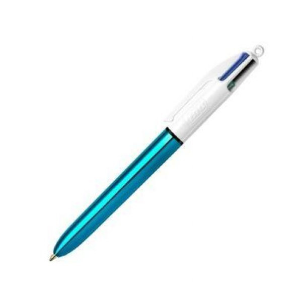 BIC FONKSIYONLU TUKENMEZ KALEM 4 RENK SHINE MAVI ürün görseli 1
