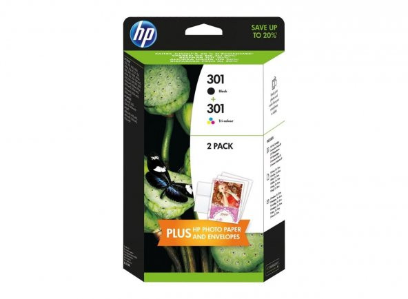 HP 301 J3M81A Siyah ve Renkli Kartuş Avantaj Paket ürün görseli 1