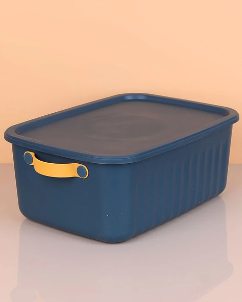 1 Adet 10 Litre Saklama Kabı, Çok Amaçlı Düzenleyici Kapaklı Kutu, Dekoratif Saklama Kutusu, 35x25x15cm ürün görseli 1