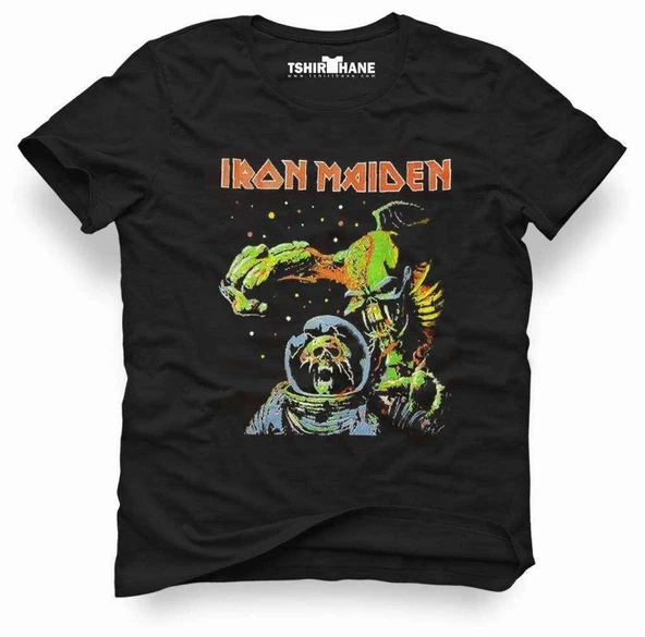Tshirthane Iron Maiden The Final Frontier Rock Metal Müzik Baskılı Erkek Dar Kesim Slim Fit t-shirt ürün görseli 1