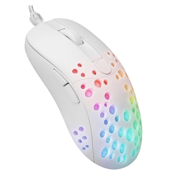Altec Lansing ALGM7622 Beyaz USB Kablolu 6 Tuşlu Renkli Led Işıklı 8000DPI Gaming Oyuncu Mouse ürün görseli 1