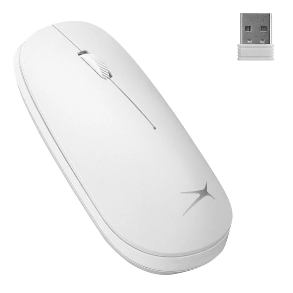 Altec Lansing ALBM7305 Beyaz 2.4GHz USB 1600DPI Alkalin Pilli Kablosuz Mouse ürün görseli 1