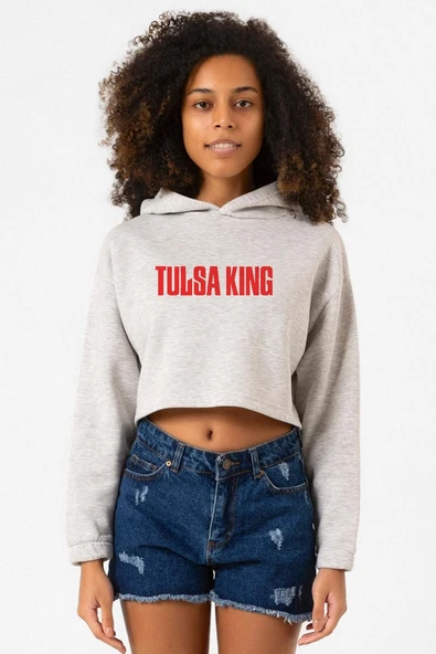 Tulsa King Lettern Grimelanj Kadın Crop Kapşonlu ürün görseli 1