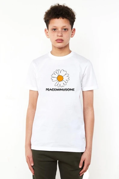 G-Dragon Peaceminusone Beyaz Çocuk Bisikletyaka Tshirt ürün görseli 1