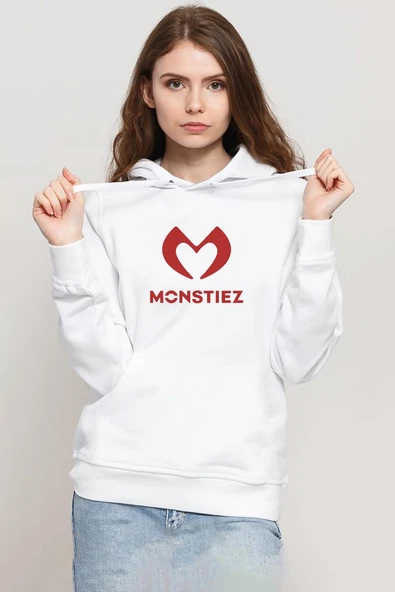 Babymonster Monstiez Beyaz Kadın 3ip Kapşonlu Sweatshirt ürün görseli 1
