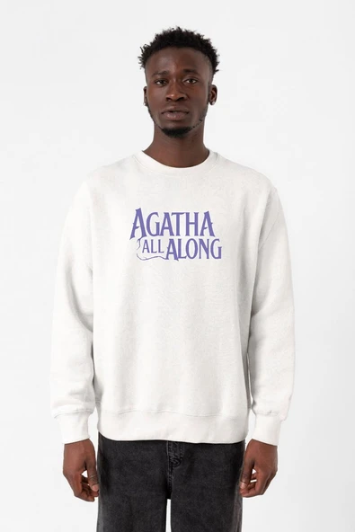 Agatha All Along Lettern Beyaz Erkek 2ip Sweatshirt ürün görseli 1