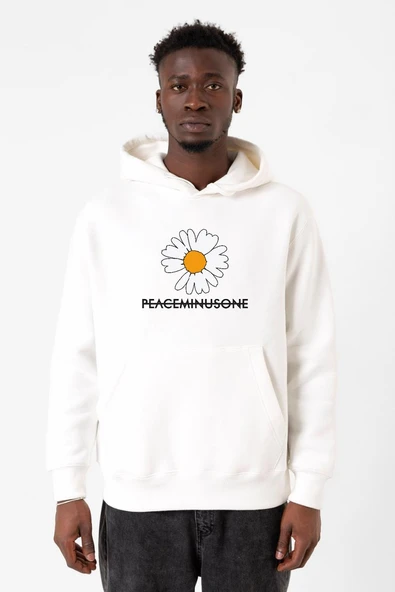 G-Dragon Peaceminusone Beyaz Erkek 3ip Kapşonlu Sweatshirt ürün görseli 1