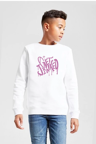 Arcane Get Jinxed Beyaz Çocuk 2ip Sweatshirt ürün görseli 1