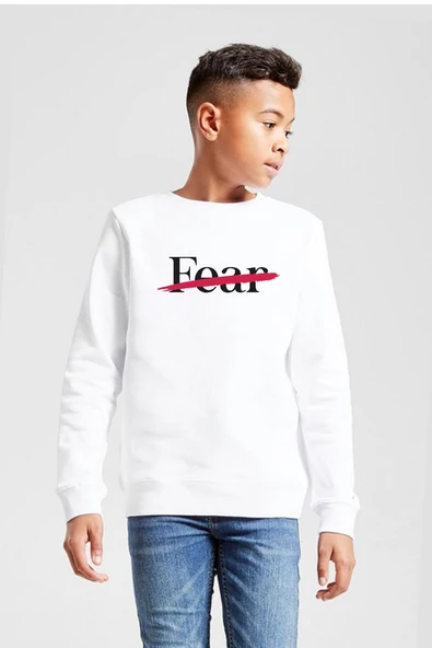 Rolling Quartz Fearless Beyaz Çocuk 2ip Sweatshirt ürün görseli 1