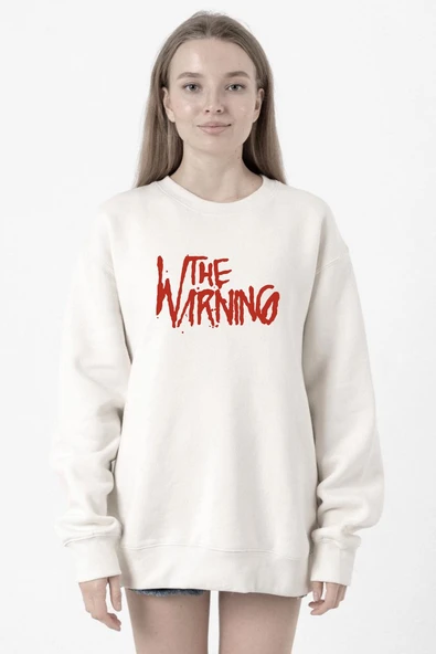 The Warning Logo Beyaz Kadın 2ip Sweatshirt ürün görseli 1