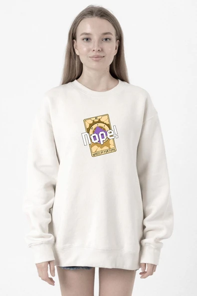 Wheel Of Fortune Nope Beyaz Kadın 2ip Sweatshirt ürün görseli 1