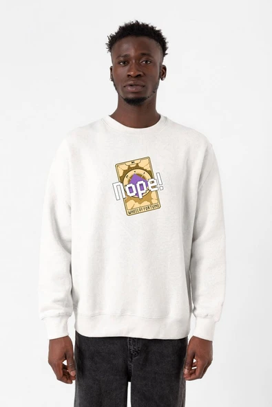 Wheel Of Fortune Nope Beyaz Erkek 2ip Sweatshirt ürün görseli 1