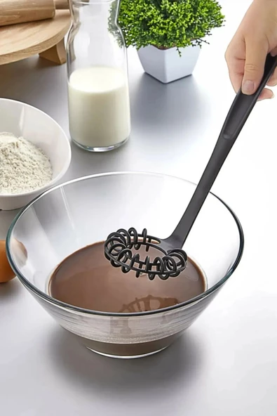 Yanmaz Yapışmaz Yüksek Isıya Dayanıklı Teflon Spiral Çırpıcı - Yumurta Çırpıcı 28 Cm ürün görseli 1