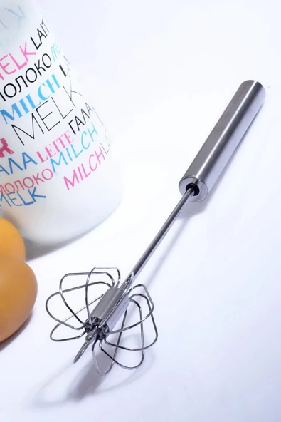 Paslanmaz Çelik Basmalı Otomatik Çırpıcı 38 Cm ürün görseli 1